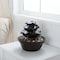 Nature Spring 3-tier Indoor Tabletop Cascading Water Fountain with LED Lights and Rocks for Office and Home Decor 834765GGA - alternate 1